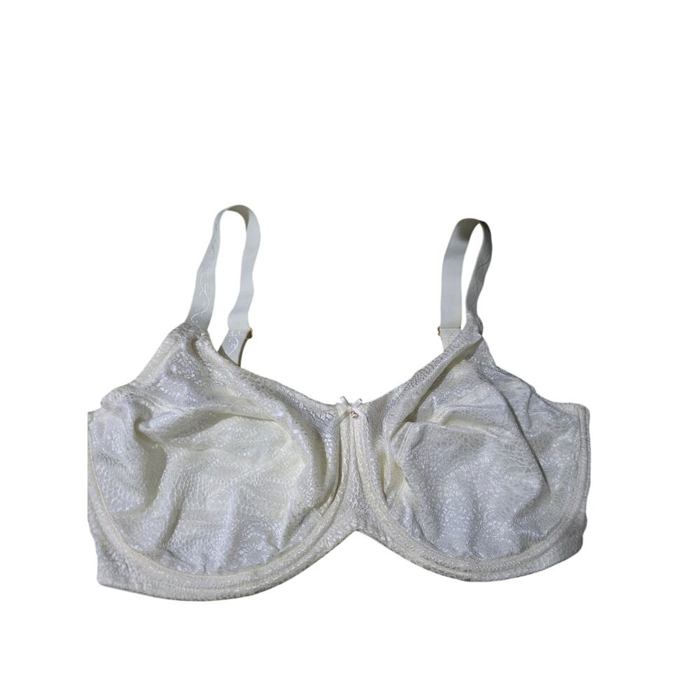 Lilyette Bra 38DD Womens Cream Underwired Non Paded Adjustable Straps‎